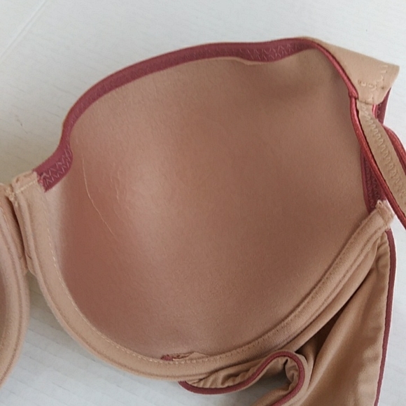 Anne Klein Underwire Convertible Bra 42D Tan Brown Pink Mauve - Picture 15 of 16